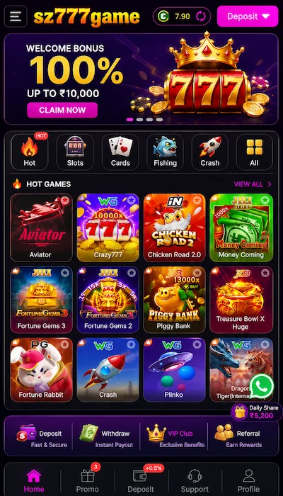 SZ777 Game Dashboard image